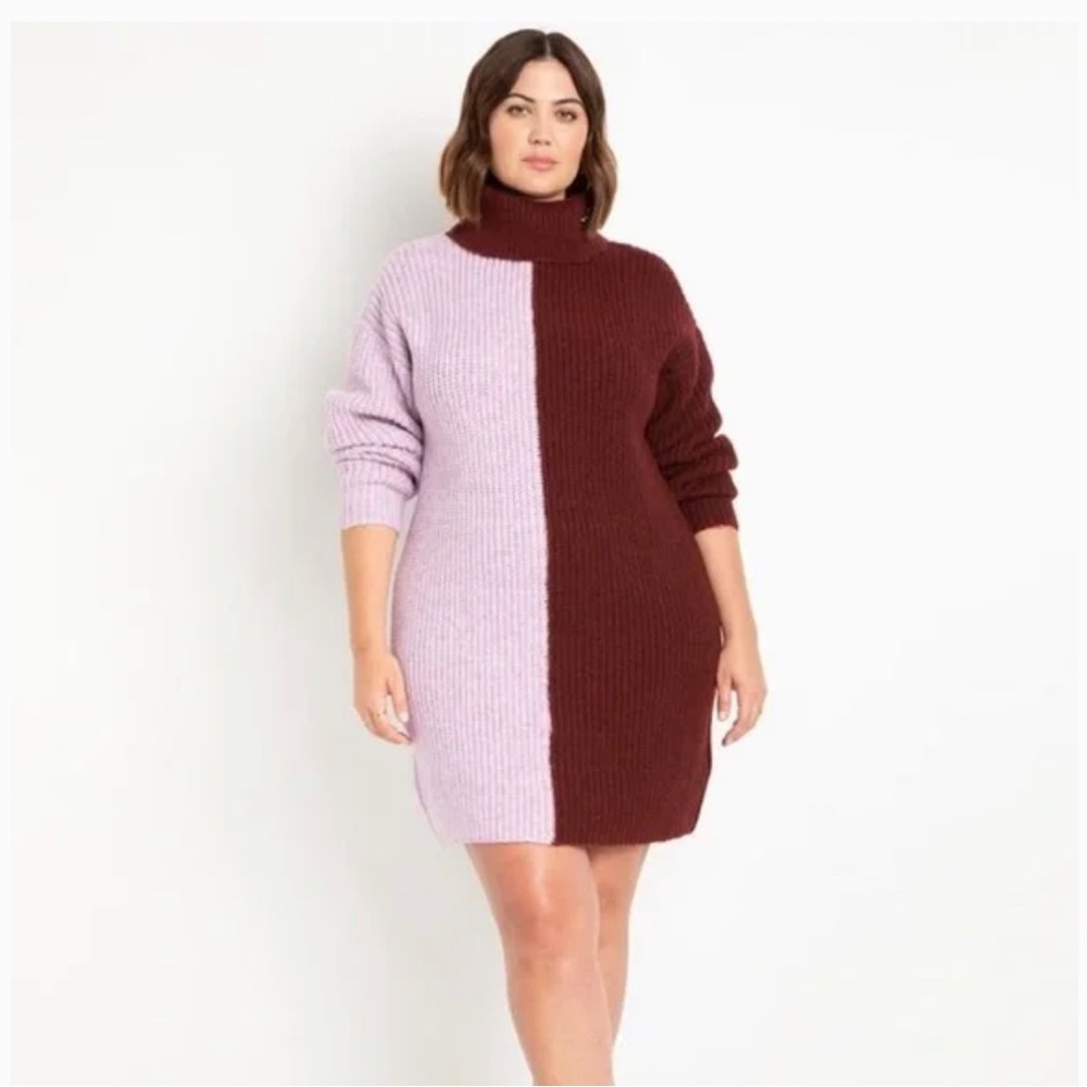 Colorblocked sweater dress, new but no tags